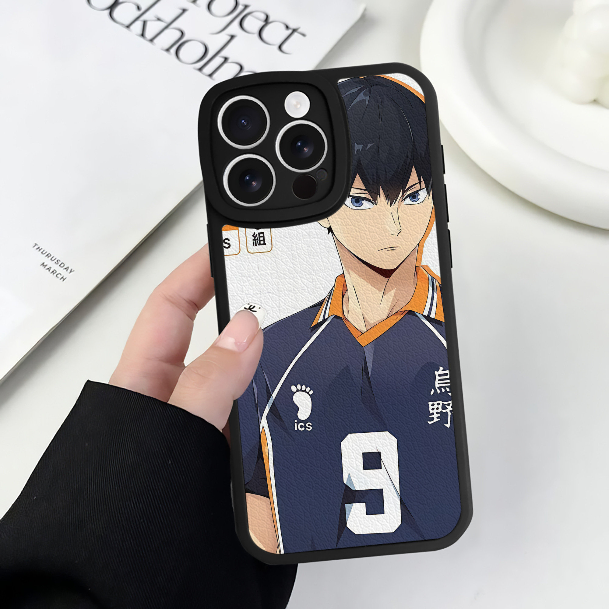 （画像用） ハイキュー!! Haikyu!! 【iPhone 16シリーズ対応】シリコンスマホケース（レザー調） 材質：シリコン